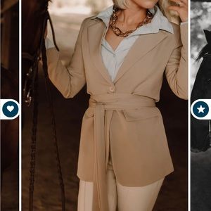 Size Large brand new jacket with tie